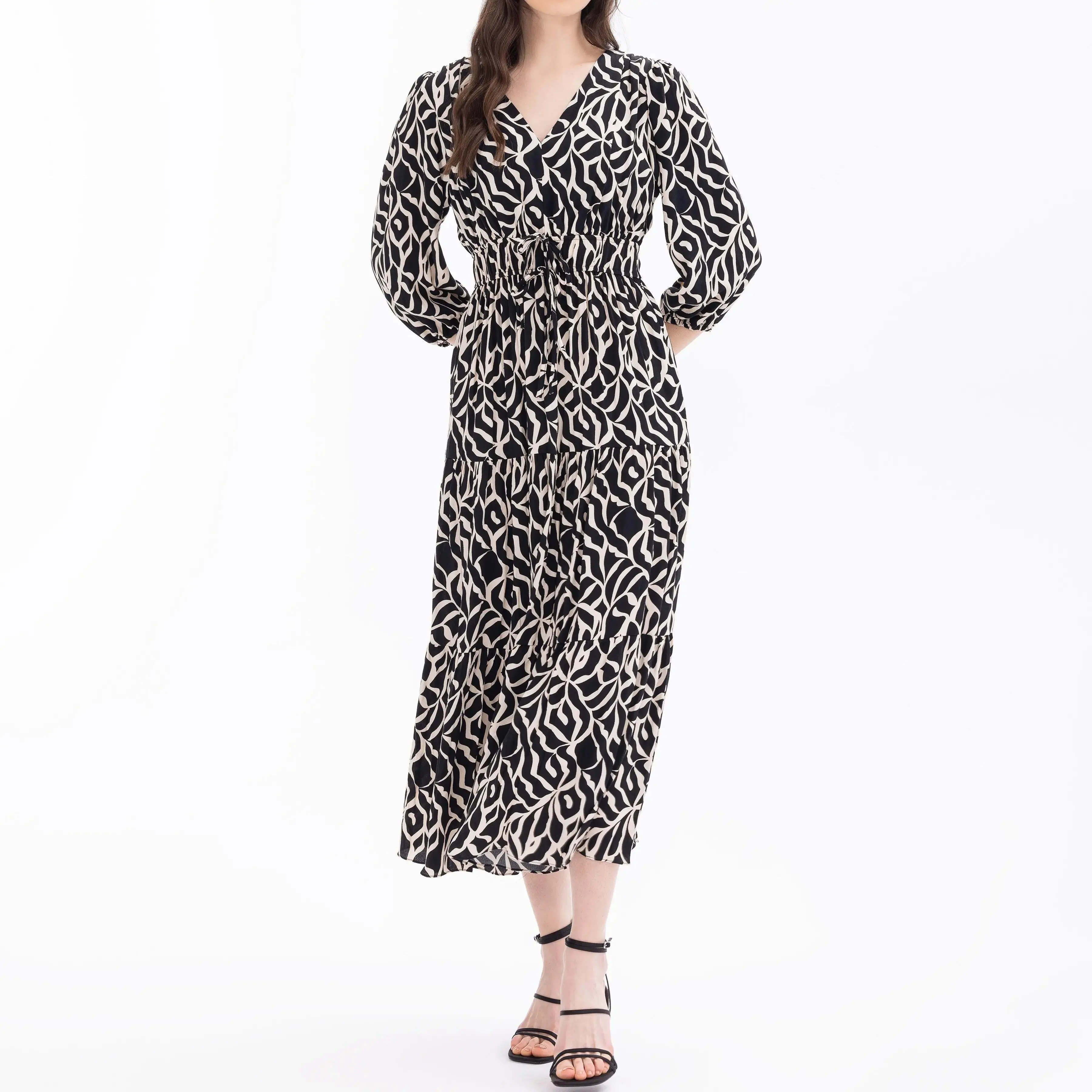 custom-v-neckline-mid-sleeve-dress3