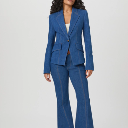 Blue Denim Blazer - style Jacket