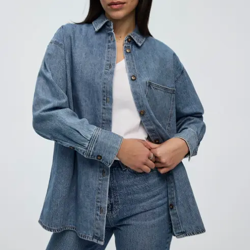 Oversized Denim Shirt Jacket