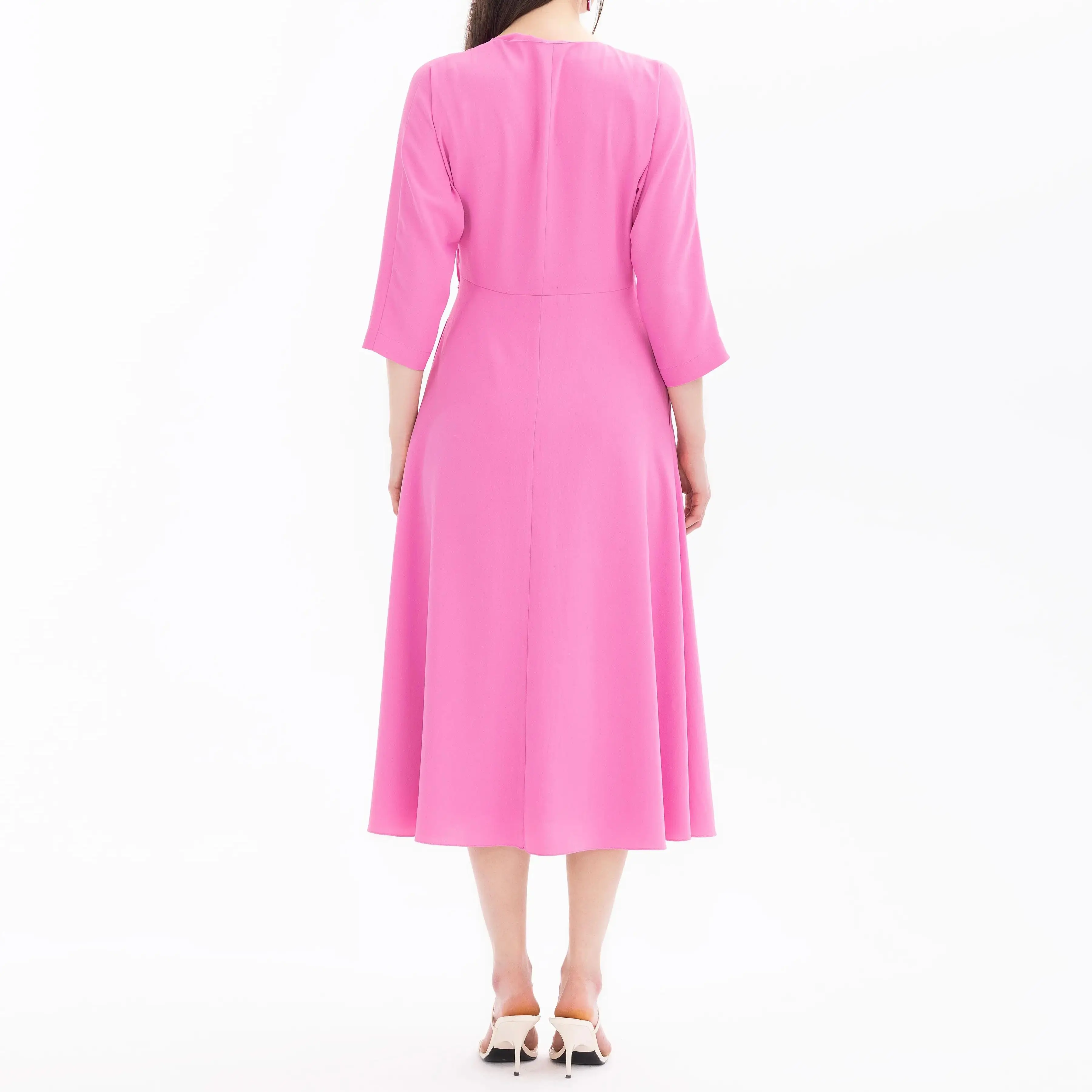 factory custom bat sleeve midi dress