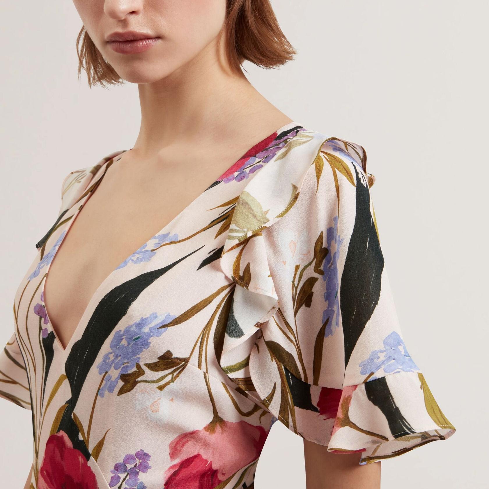 Custom Frill Trim Floral Short Sleeve Mini Dress (2).jpg