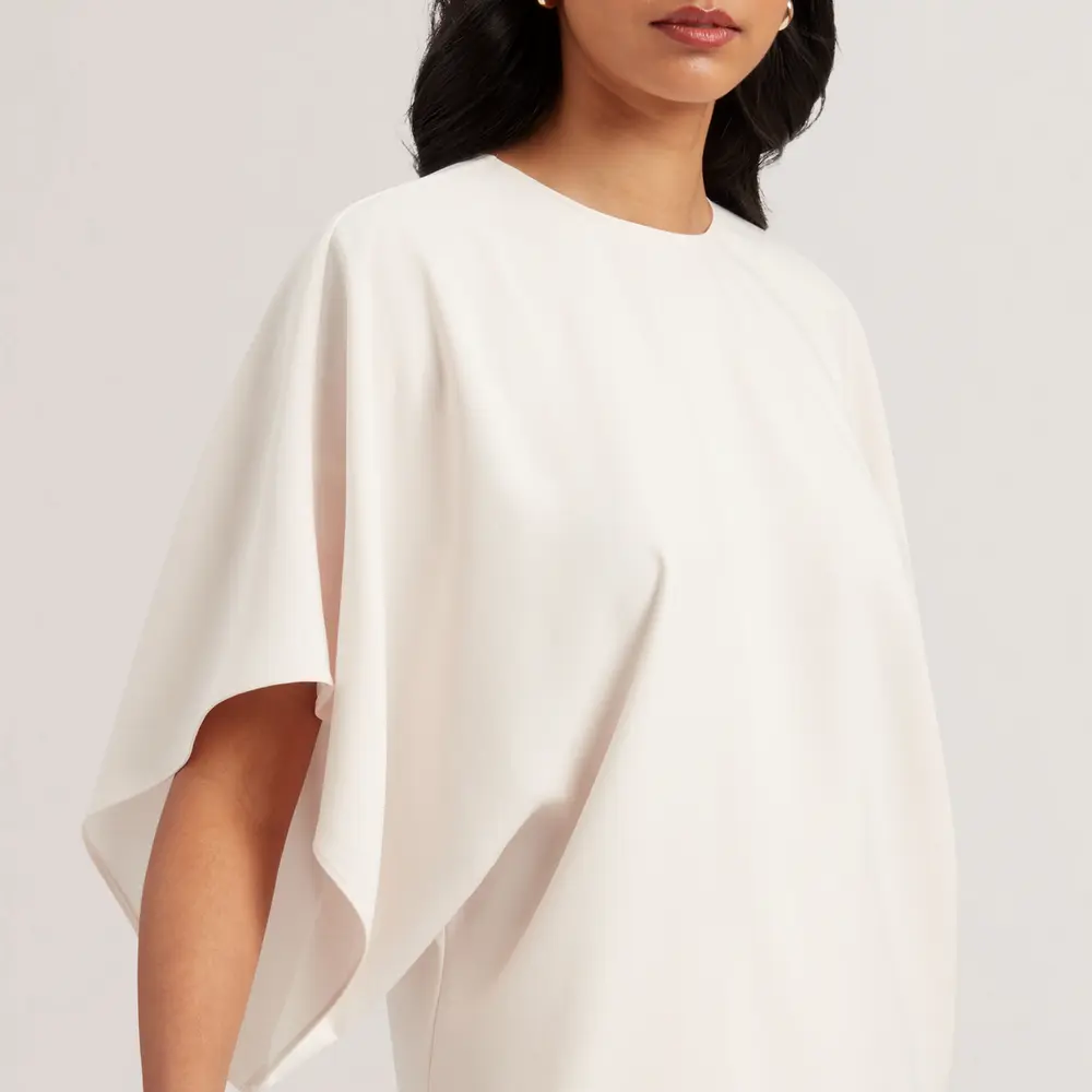 Custom Batwing Short Sleeve Woven Blouse (3).png