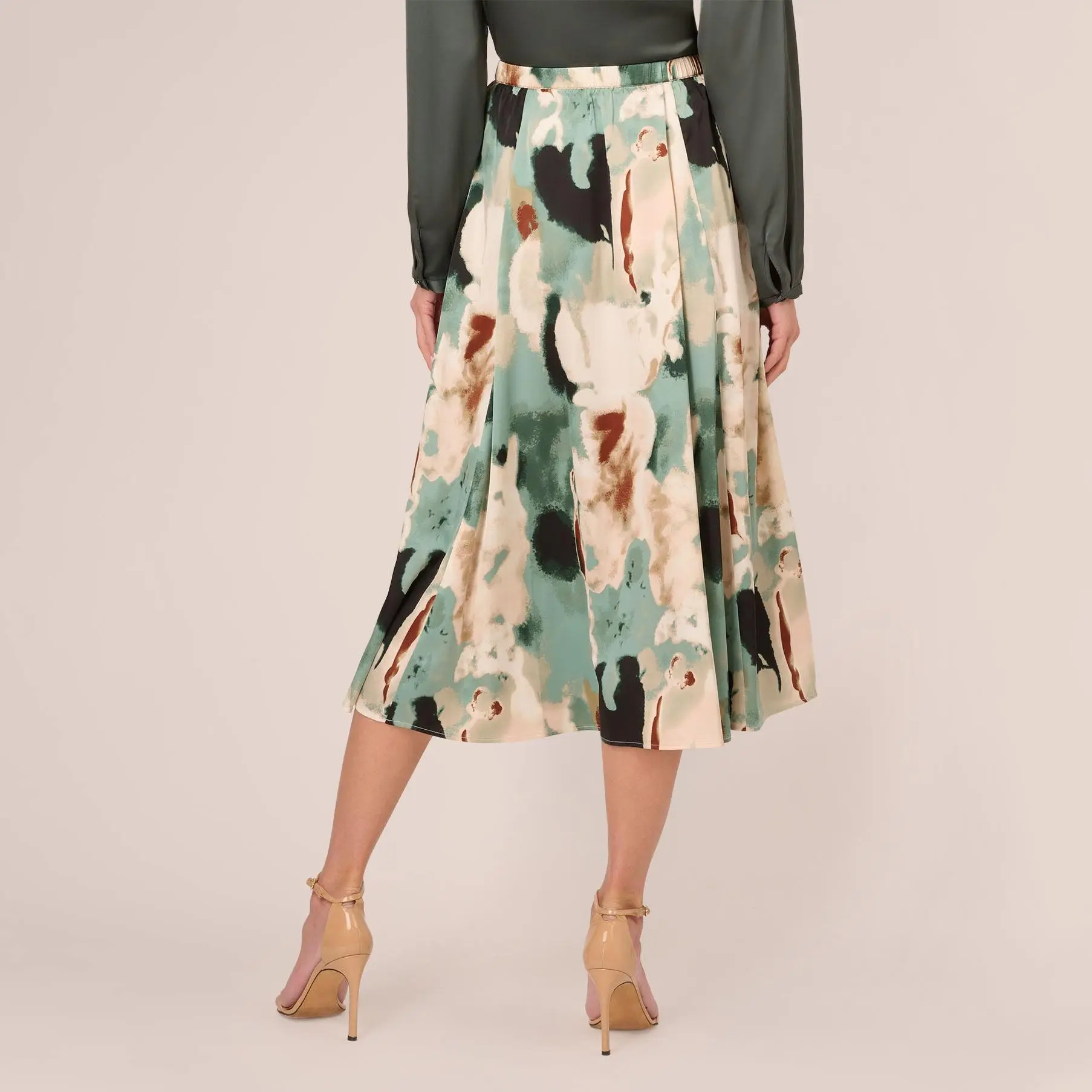 Custom Print A Line Satin Midi Skirt  (6).jpg
