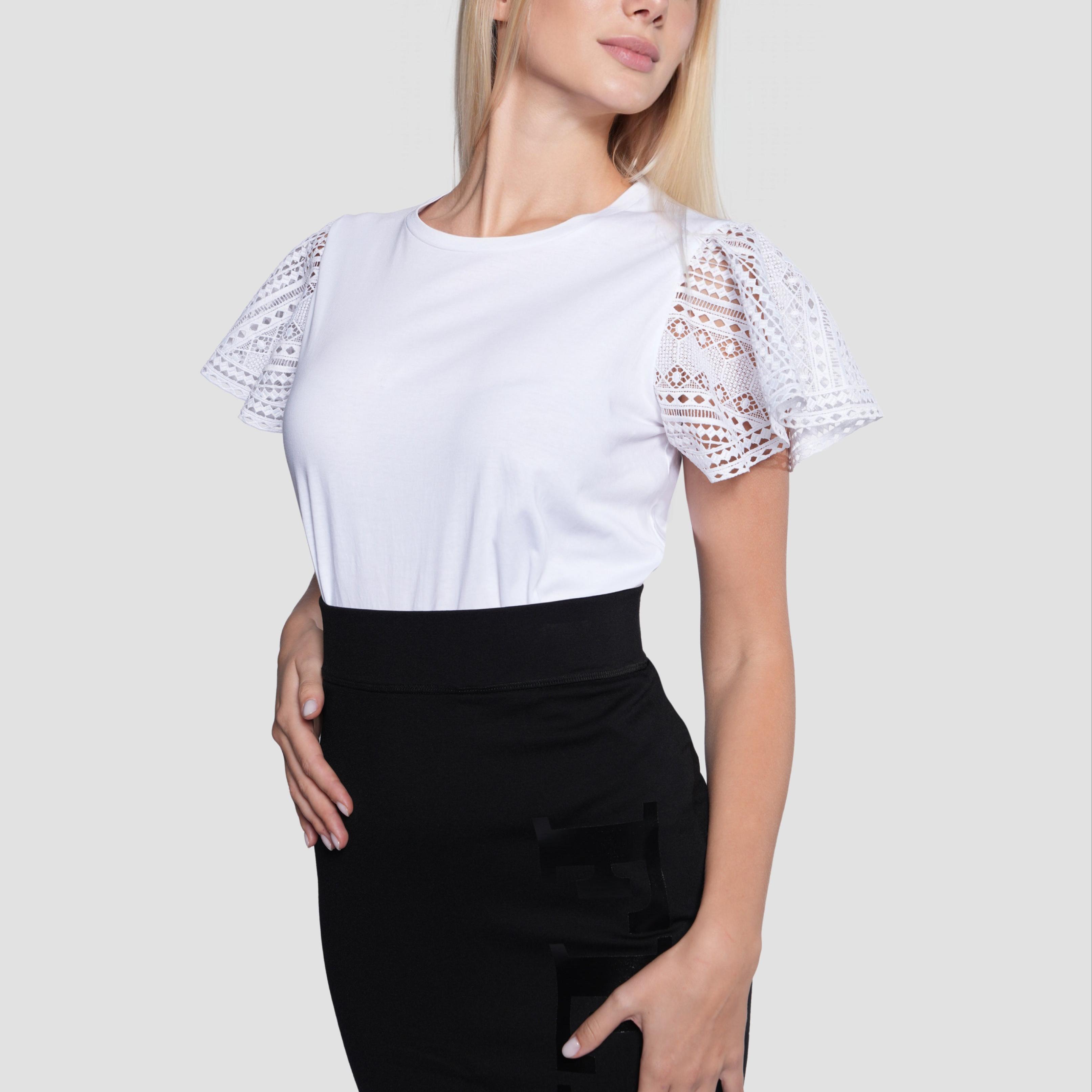 custom Lace Sleeve T-shirt