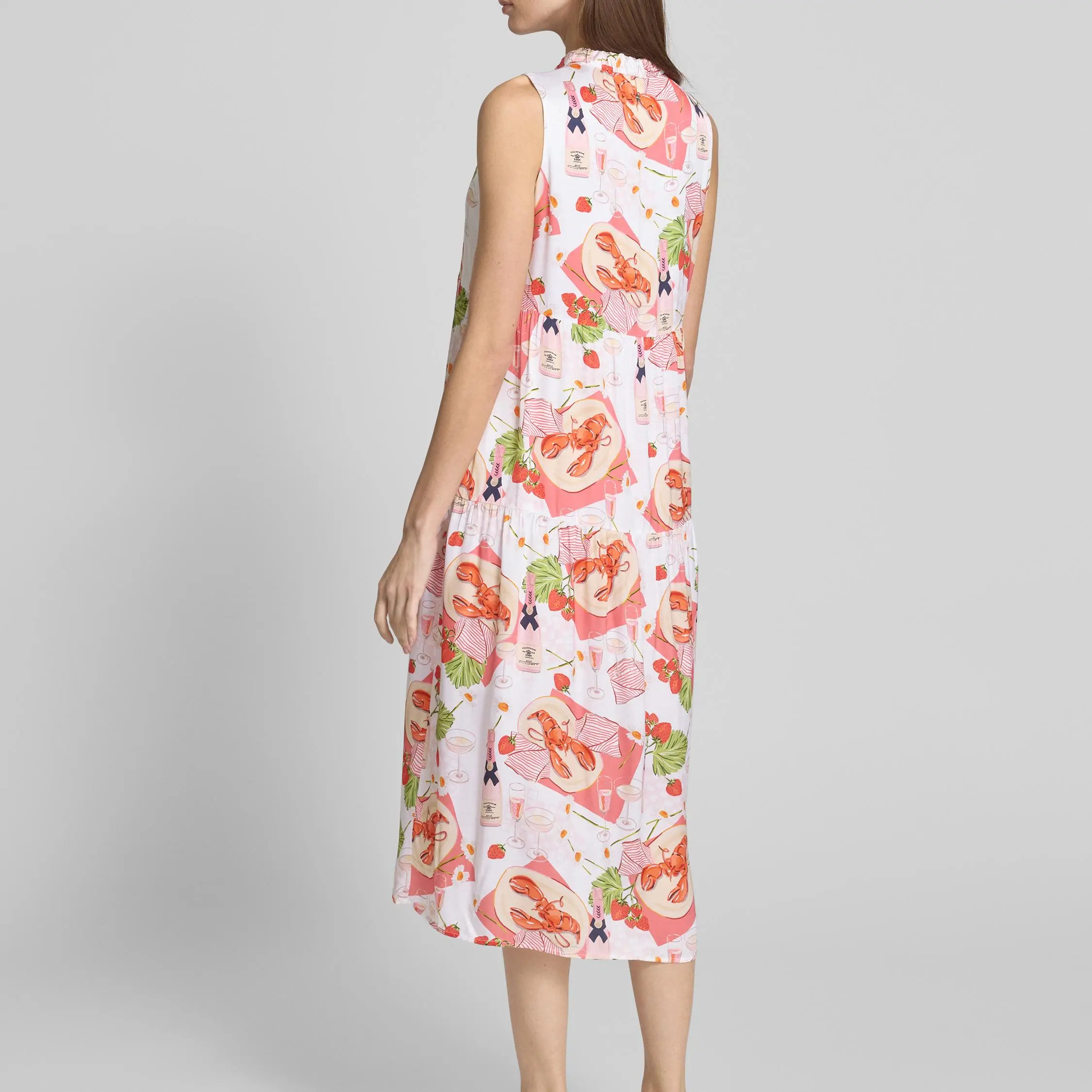 Coral Teardrop Neck Midi Dress (4).jpg