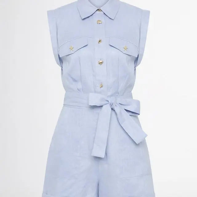 Custom Sleeveless Blouses One Piece Jumpsuit Women Jumpsuit for Career Outfit.jpg