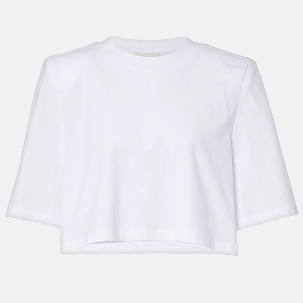 Factory Custom Cotton Jersey Cropped Simplicity T-Shirt