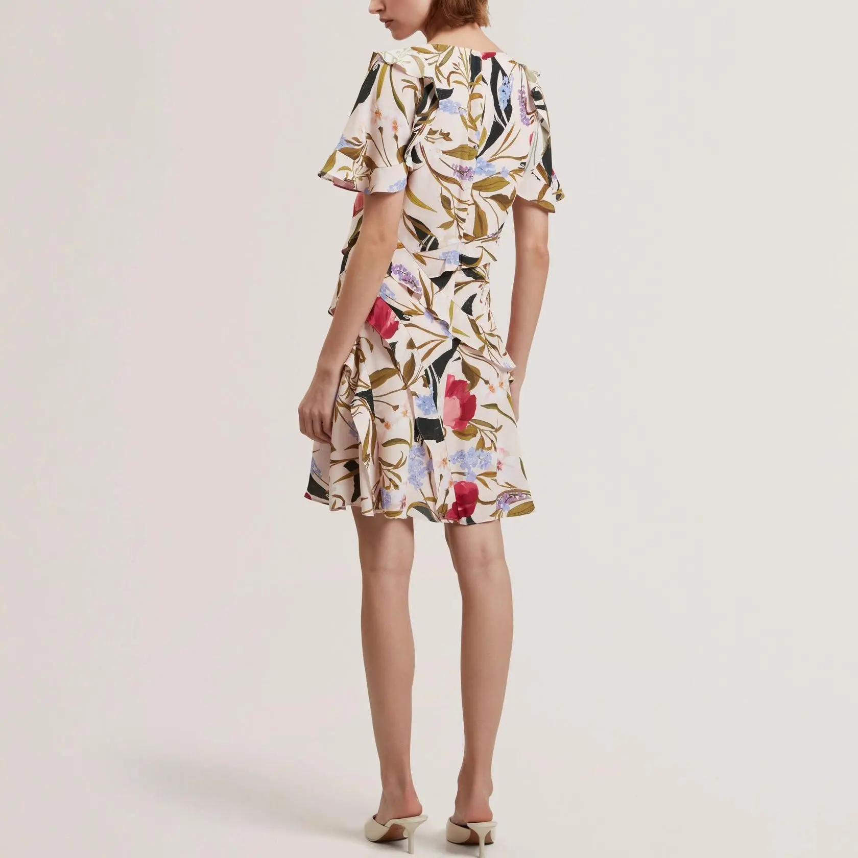 Custom Frill Trim Floral Short Sleeve Mini Dress (4).jpg