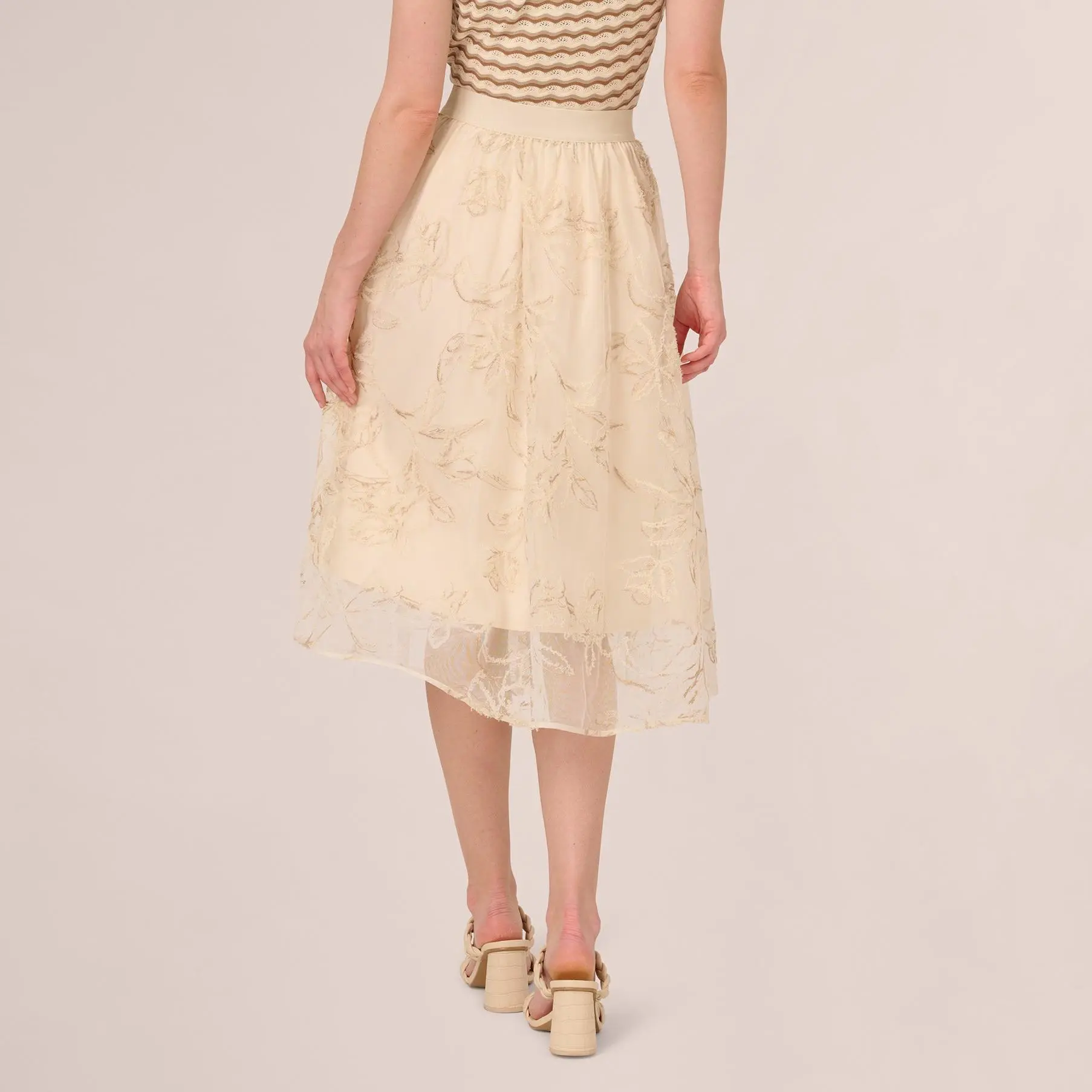 Custom Mesh Overlay A Line Midi Skirt (5).jpg
