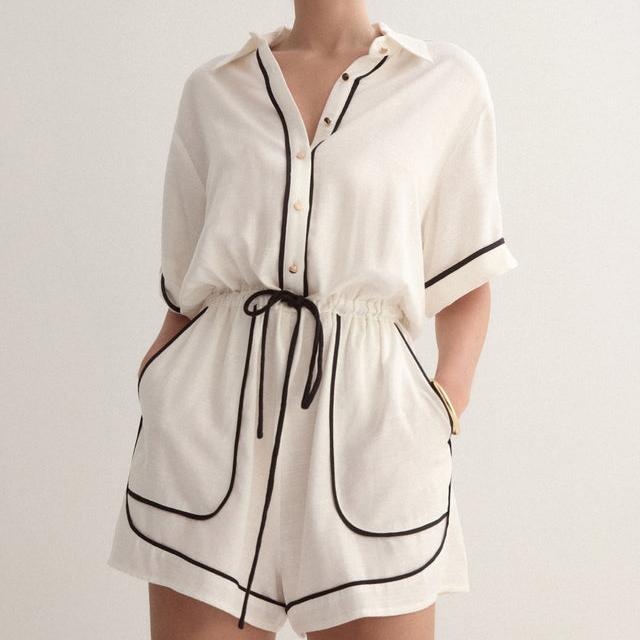 Custom Summer Women's short Sleeve Jumpsuit
