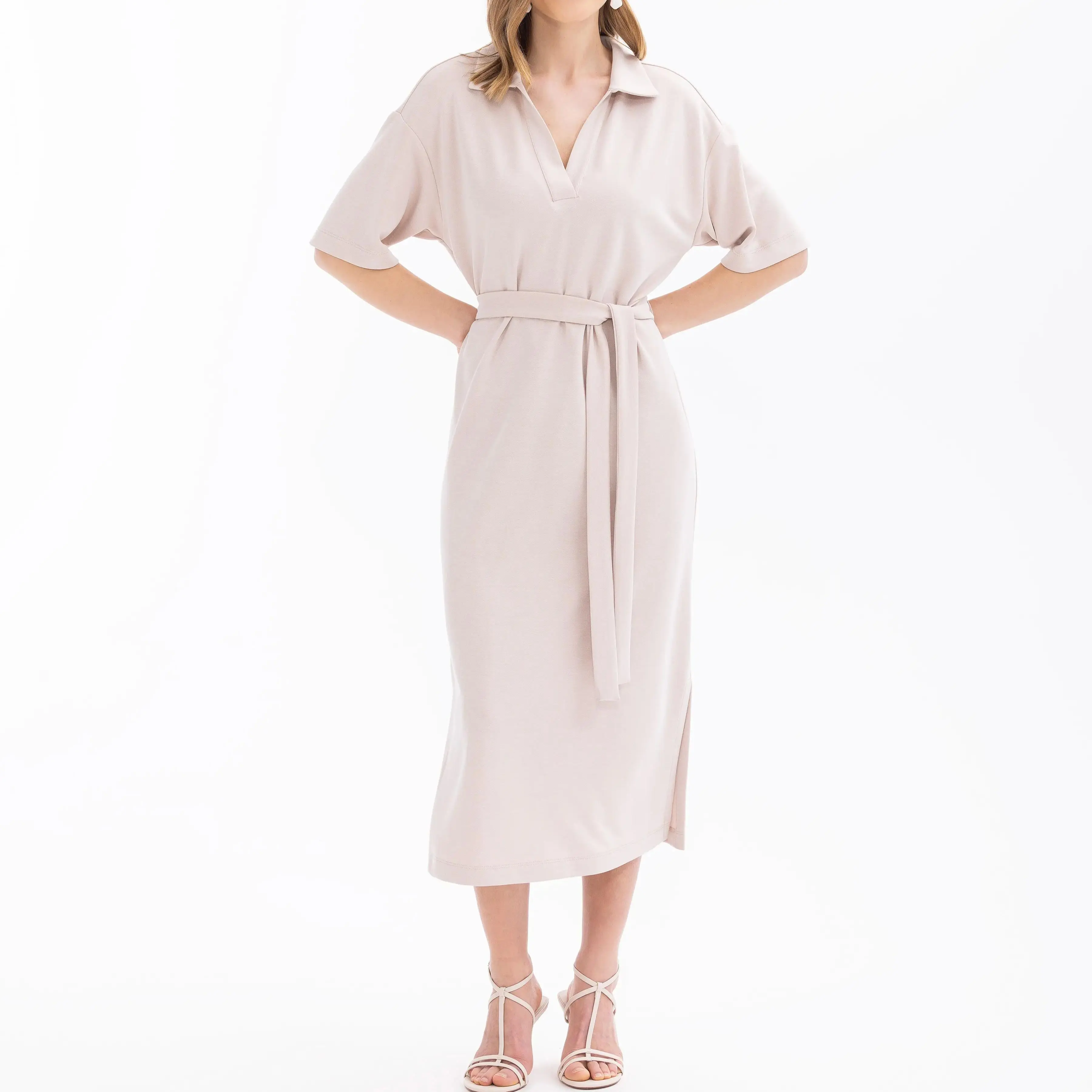 belted short sleeve dress 4