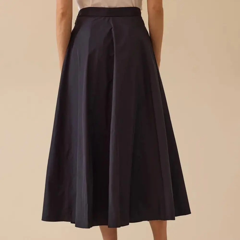 Custom Waist Fitted Pleated Long Skirt (2).jpg