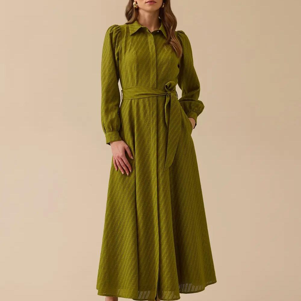 factory custom belt maxi dress