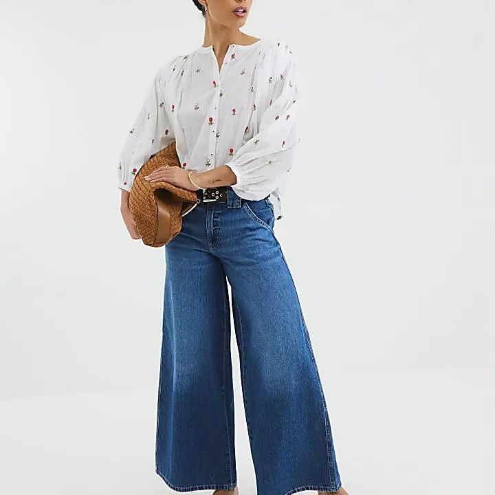 Custom Floral Embroidered Blouse