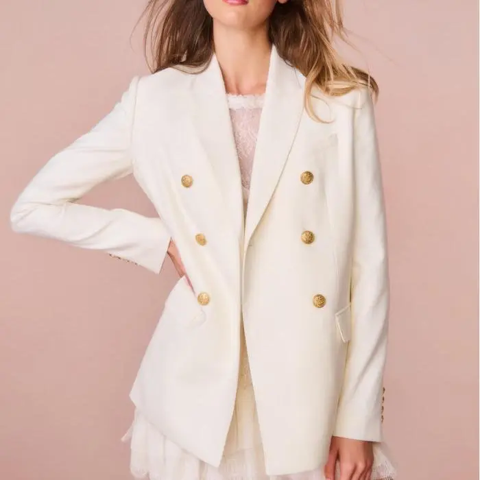 Factory custom Double-Breasted Blazer jackets for women