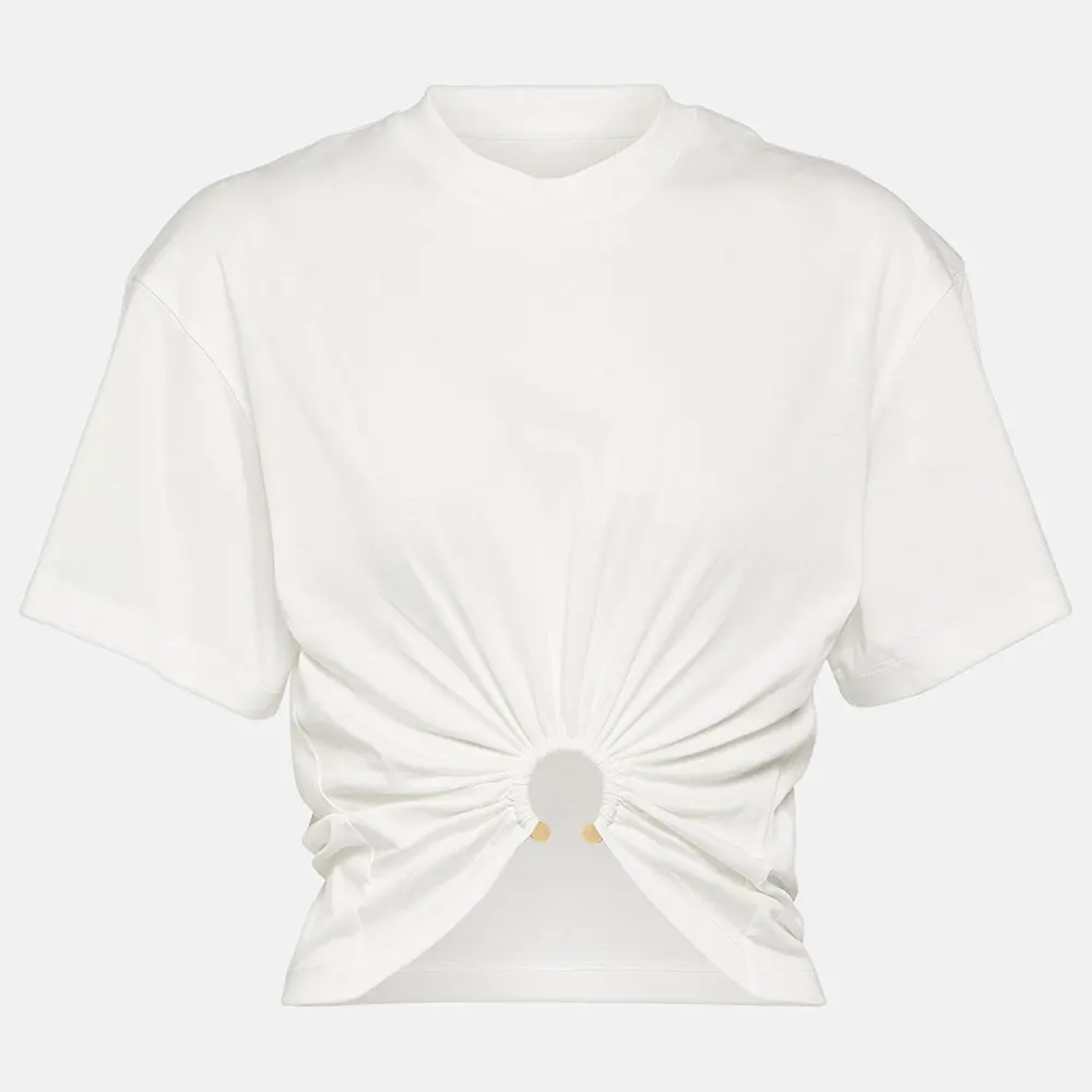 Bulk custom Cotton Jersey Crop Top with Twist