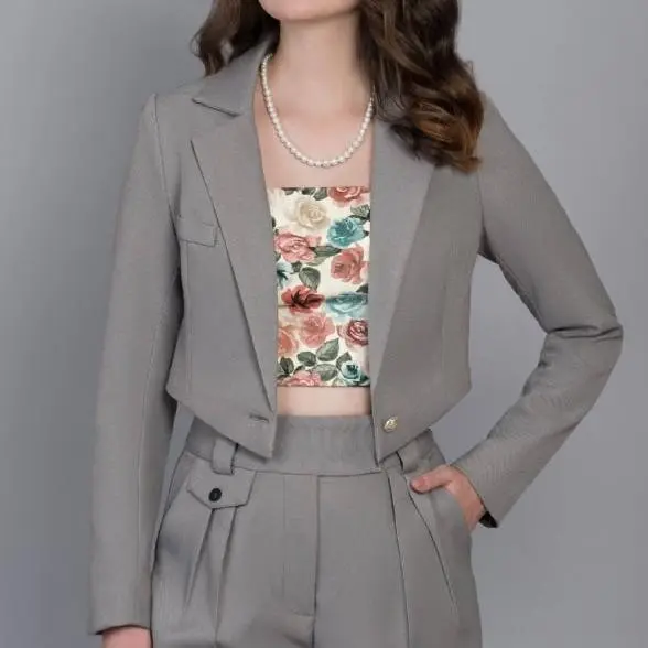 CustomGrey bomber jacket