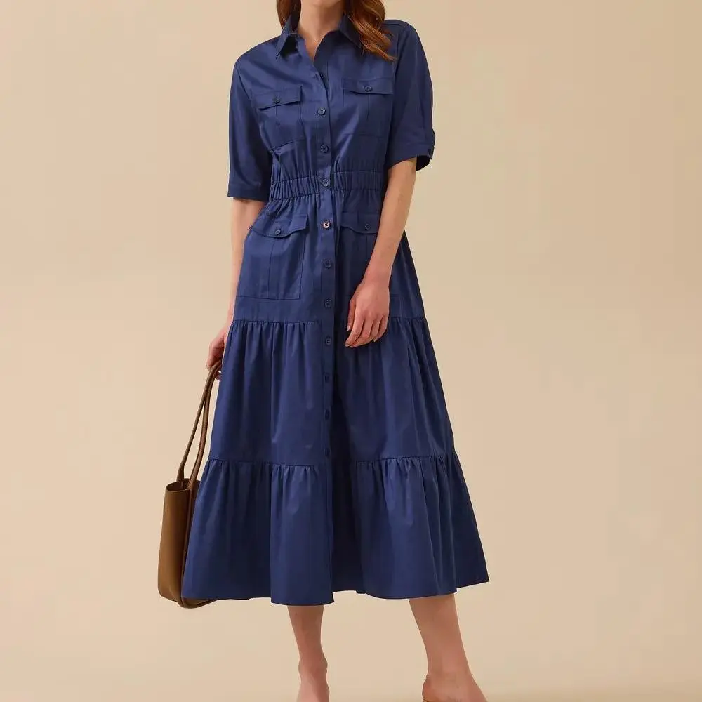 factory custom buttoned dress