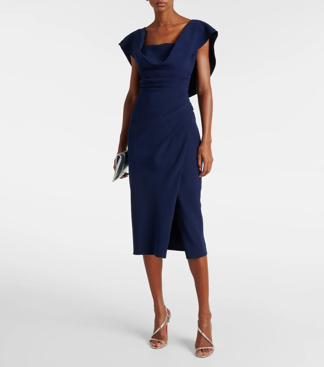 Factory OEM draped midi dress