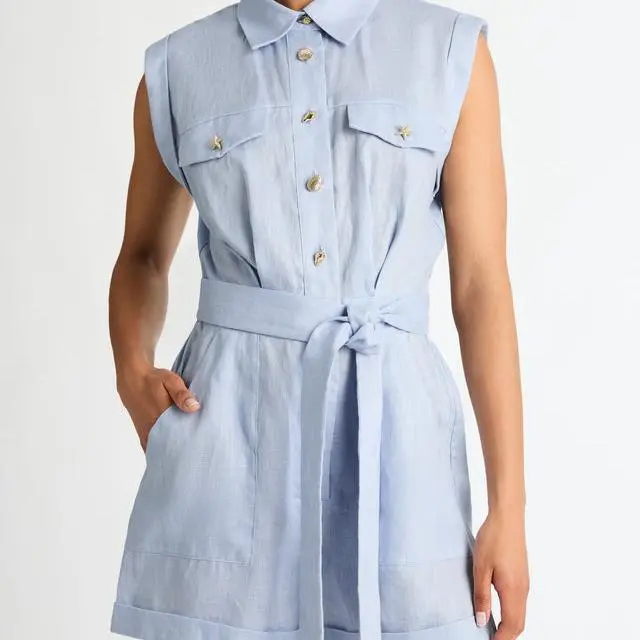 Custom Sleeveless Blouses One Piece Jumpsuit Women Jumpsuit for Career Outfit.jpg
