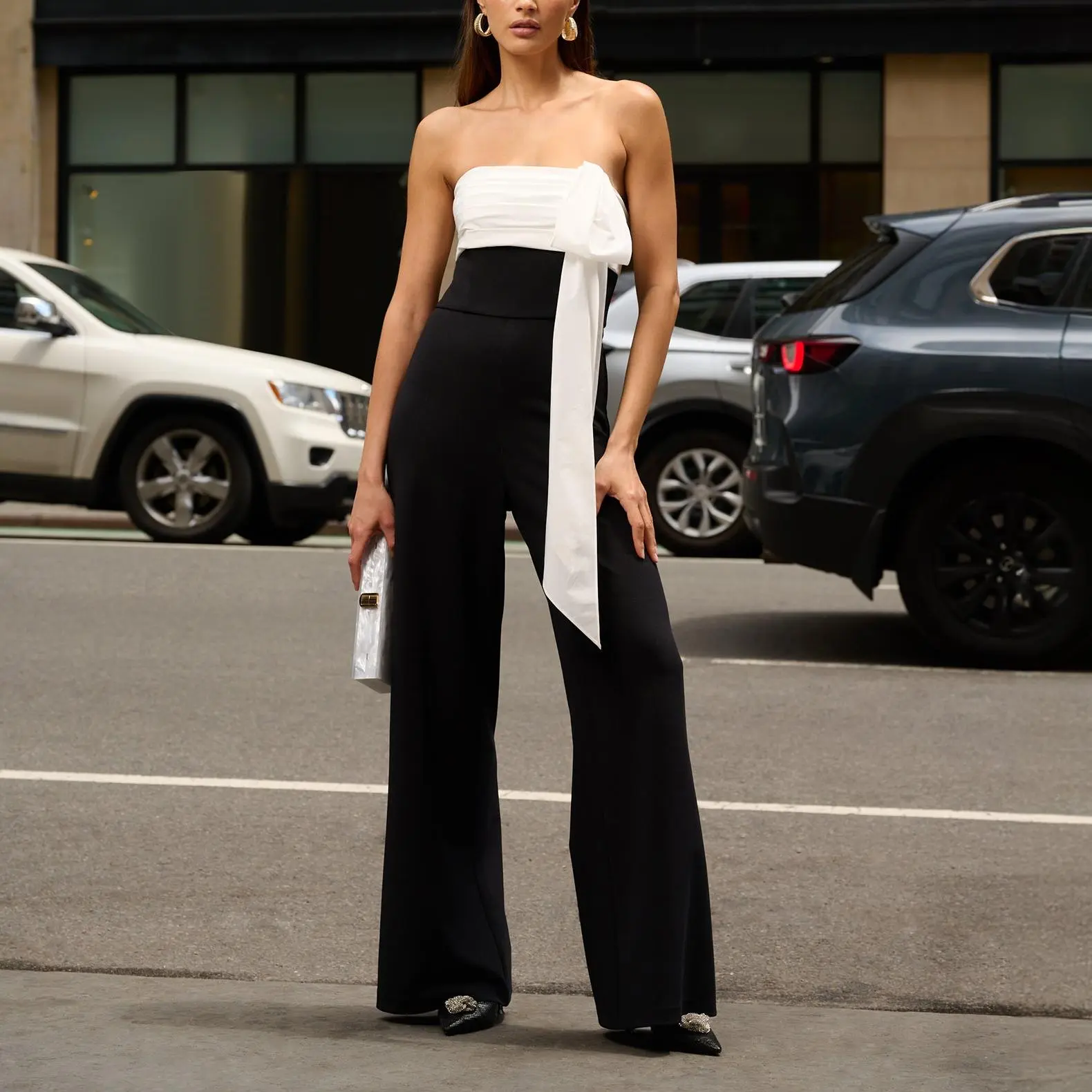 Custom Colorblock Crepe Strapless Jumpsuit (1).jpg