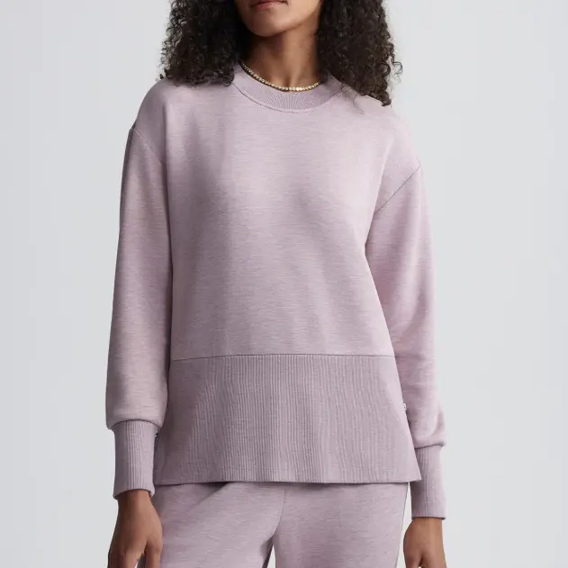 Light Lavender Crew - Neck Sweatshirt and Matching Pant Set