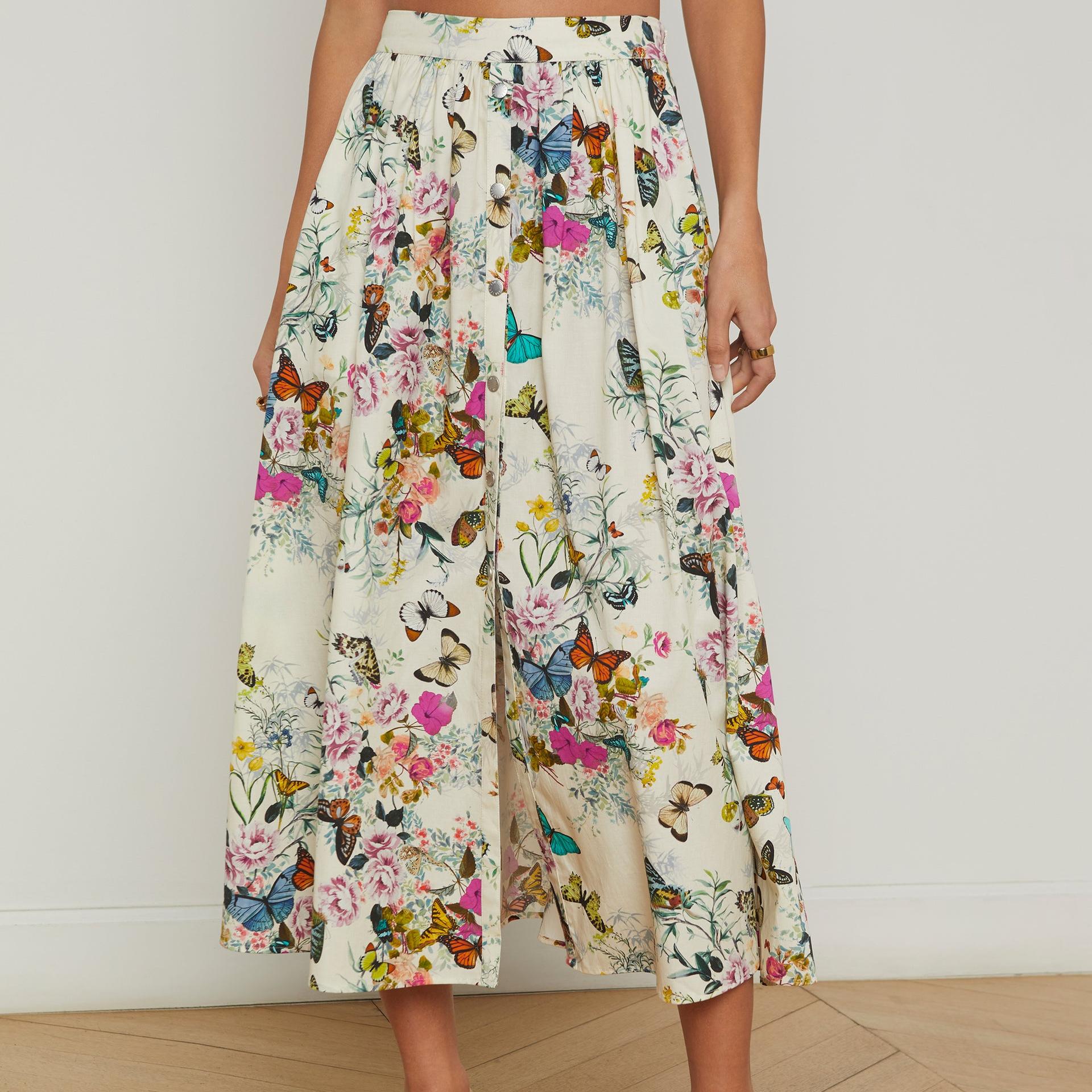 Custom Poplin Midi Skirt