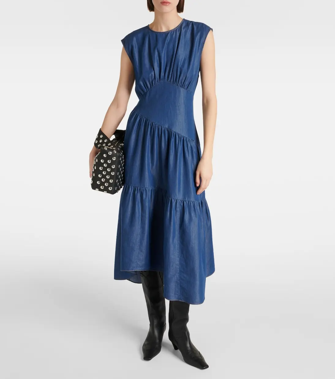 Factory OEM jacquard midi dress