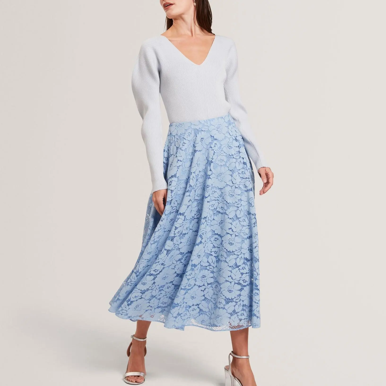 Lace Voluminous A-Line Midi Skirt (6).jpg