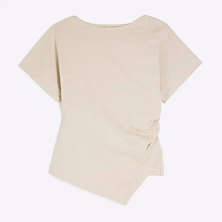 Custom  Short Sleeve Drape Side T-shirt
