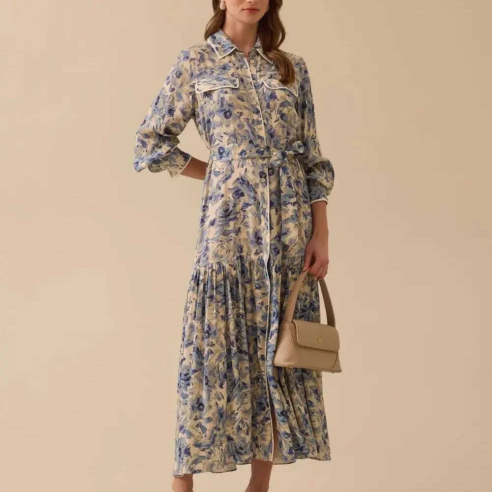 factory custom shirt pleated dress