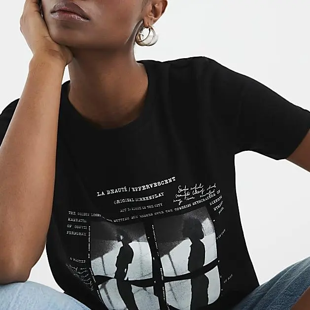 Custom Short Sleeve Polaroid Photo T-shirt