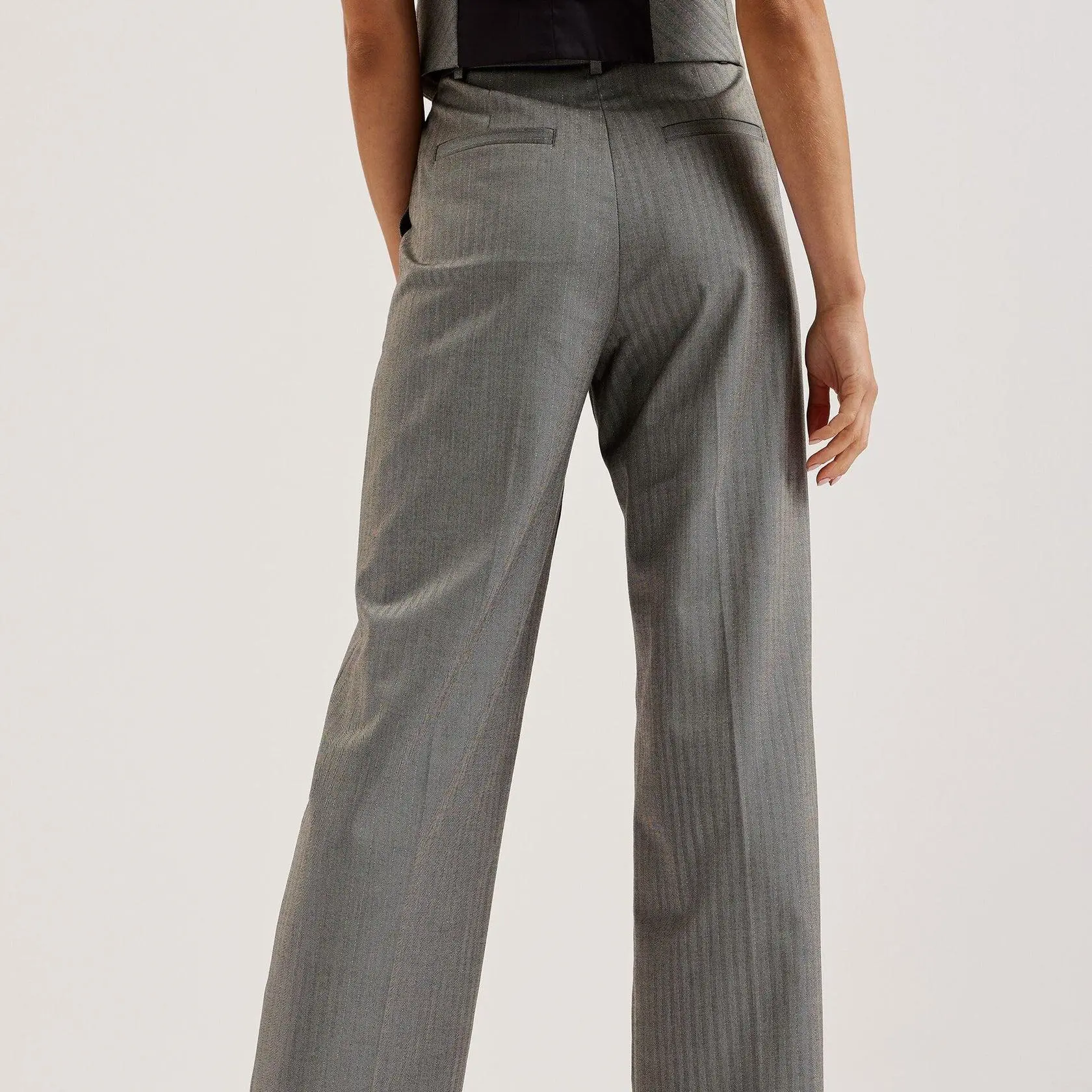 Custom Herringbone Wide Leg Tailored Trousers (3).jpg