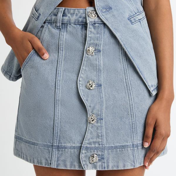 Clothing factory custom women DENIM MINI SKIRT.jpg
