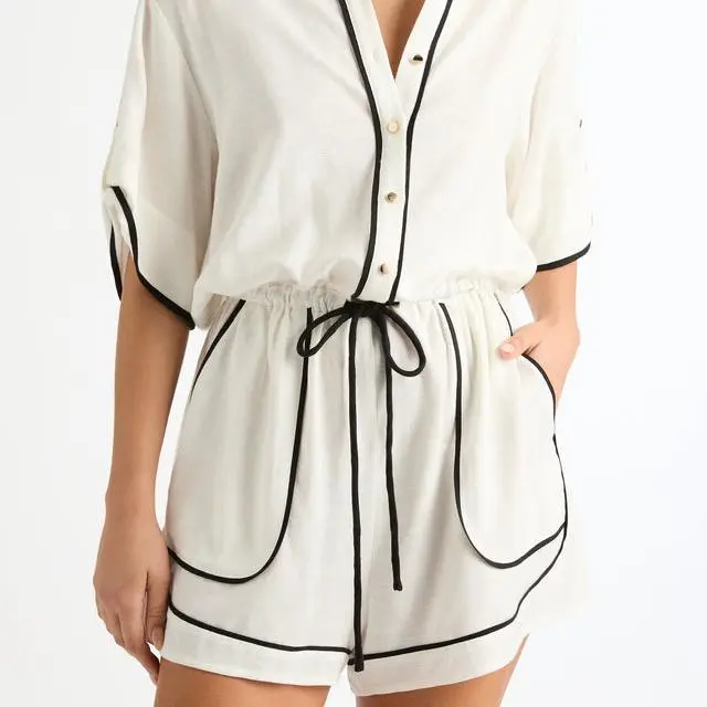 Custom Summer Women's short Sleeve Jumpsuit.jpg