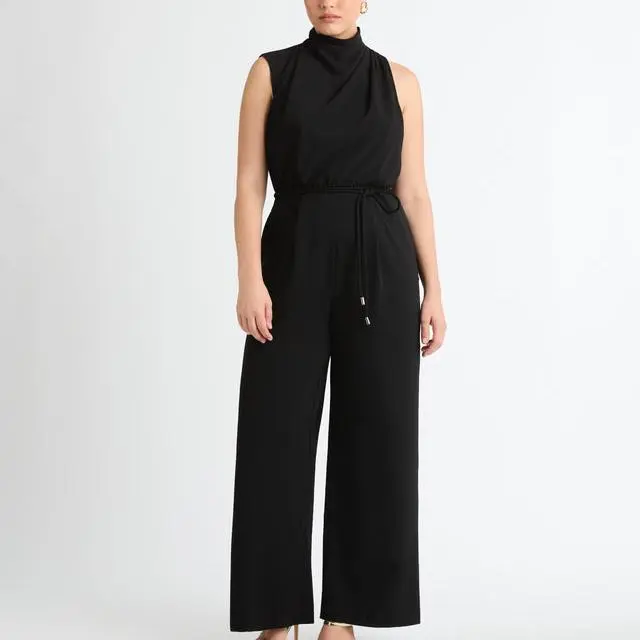 Factory custom Women's Jumpsuit Casual One Piece Outfits sleeveless Wide Leg Pants Rompers.jpg
