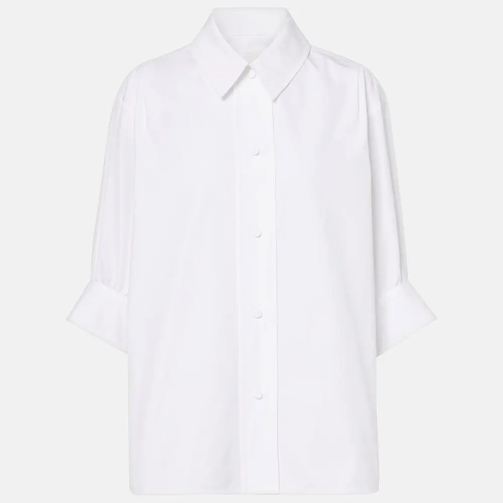 Factory Custom Classic White Boxy Cotton Shirt