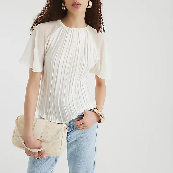 Custom Cream Short Sleeve Hybrid T-shirt