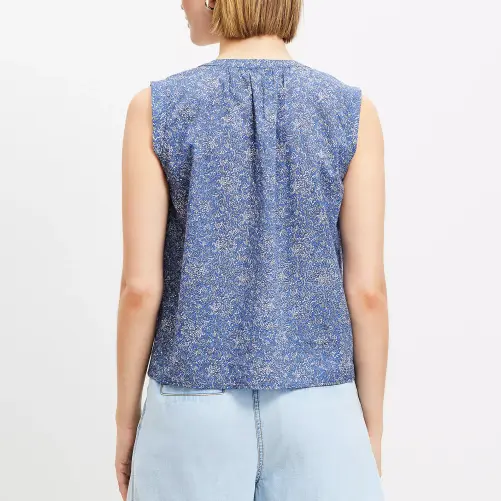 Custom Paisley Pleated Yoke Mixed Media Top (3).png