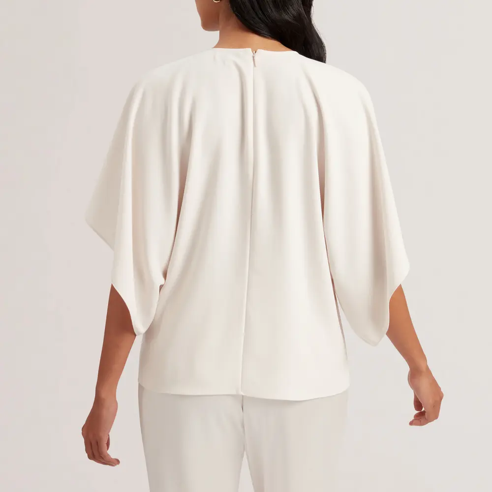 Custom Batwing Short Sleeve Woven Blouse (4).png