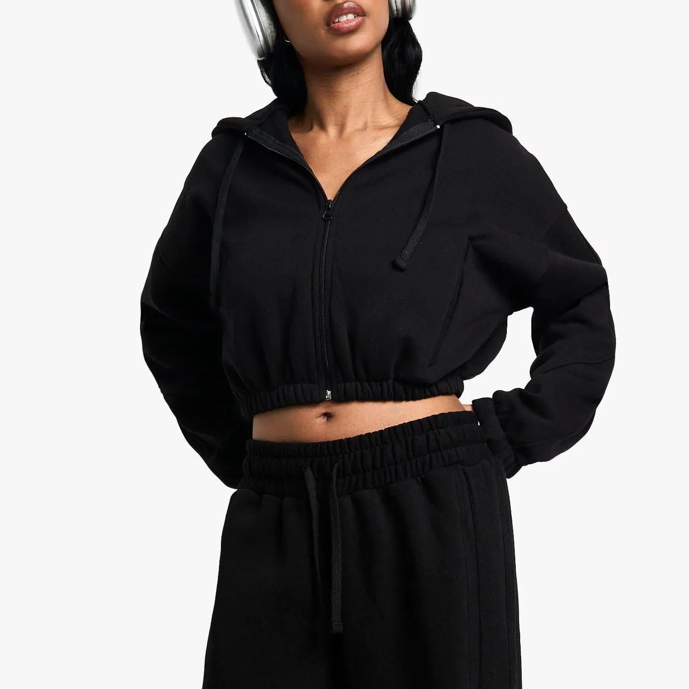 Custom Cropped Zip Through Seam Detail Hoodie (3).jpg