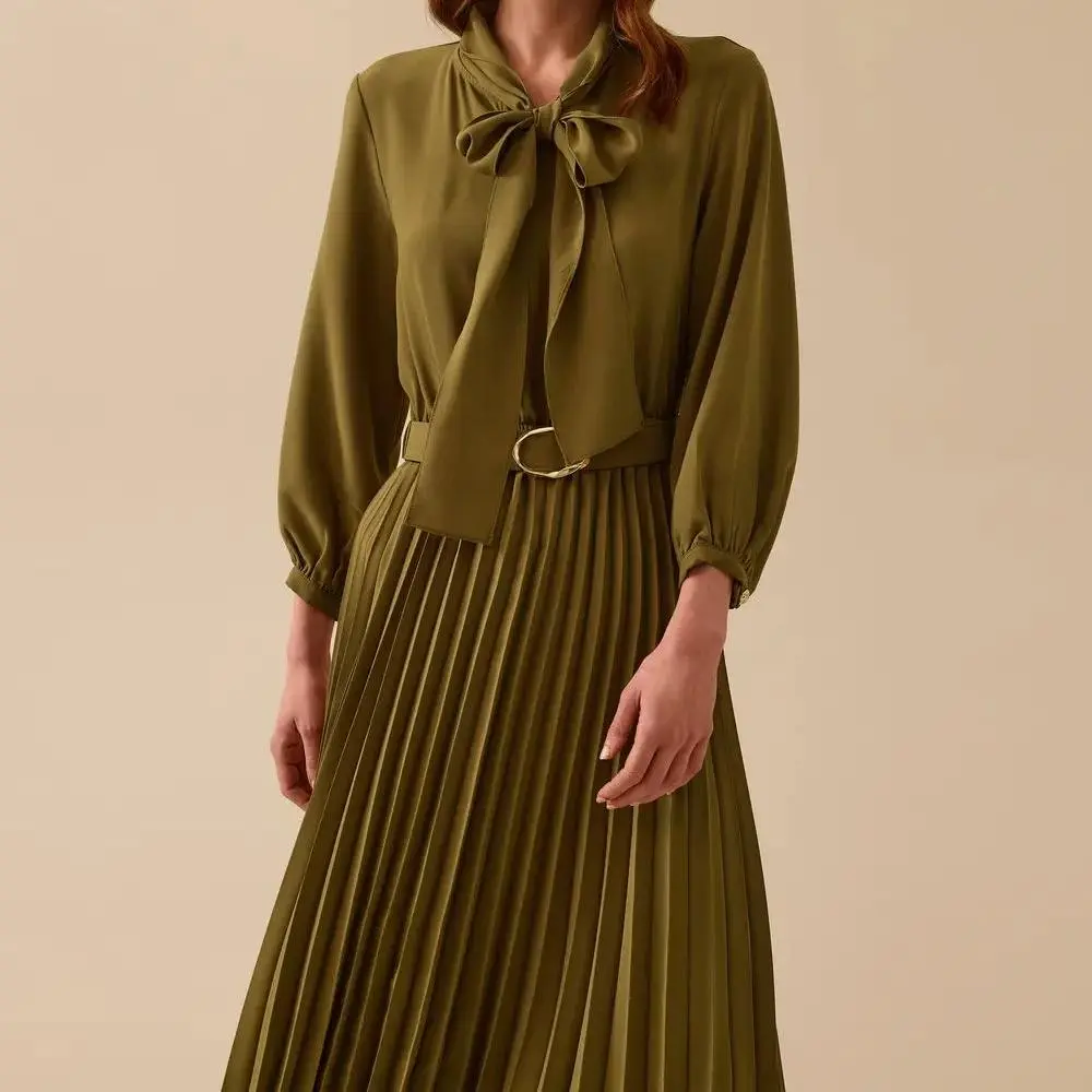factory custom pleated dress