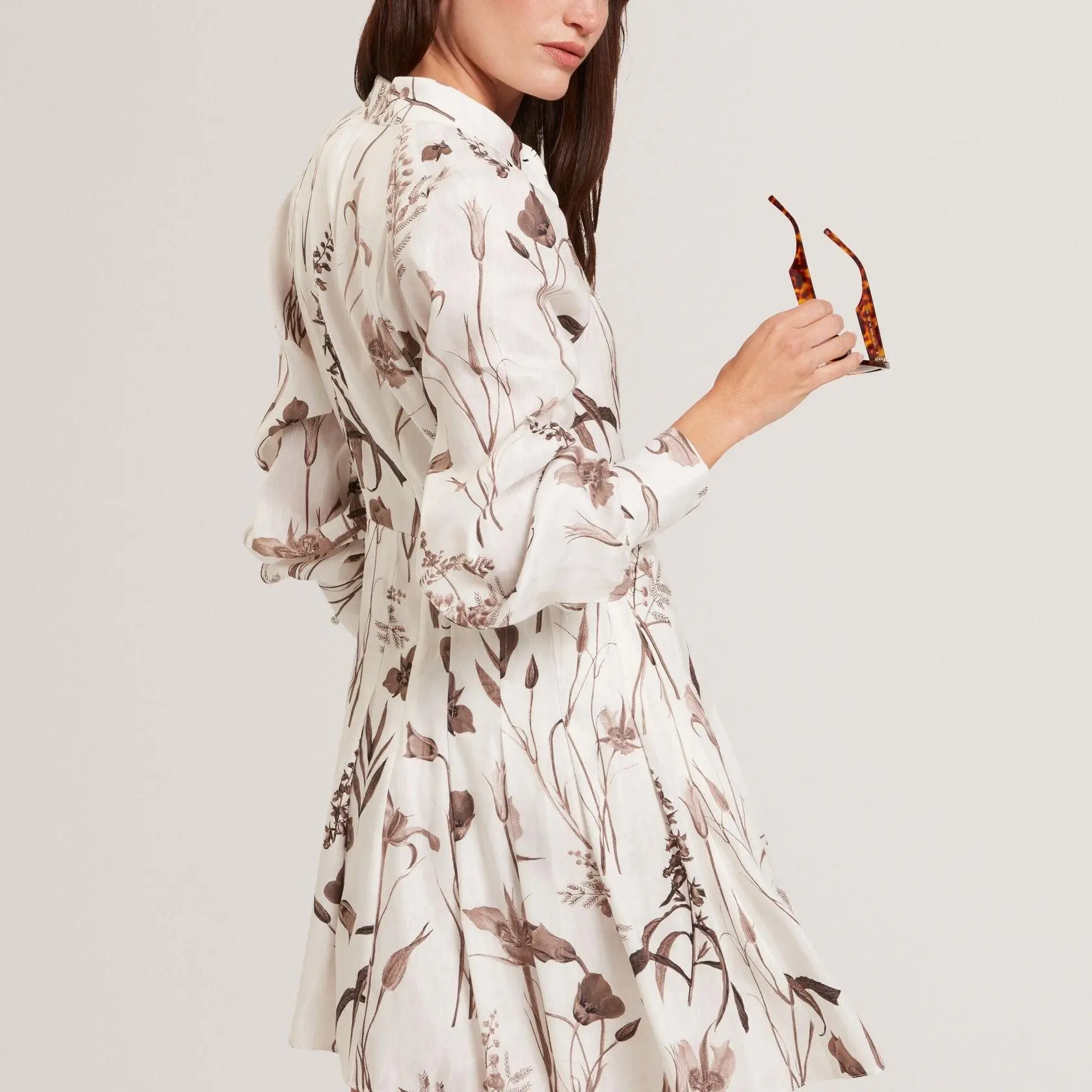 Custom Sepia Print Linen Silk Mini Shirt Dress (5).jpg