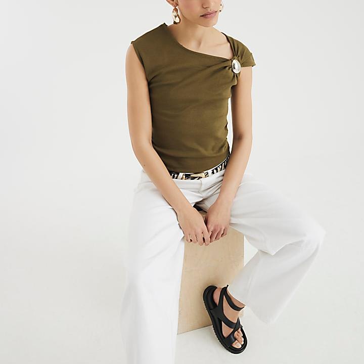 Custom Short Sleeve Drape Trim T-shirt