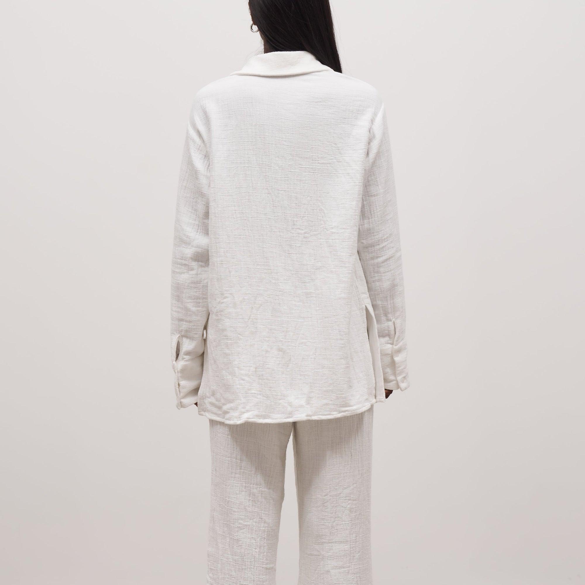 Cotton white office Oversized Shirt.jpg