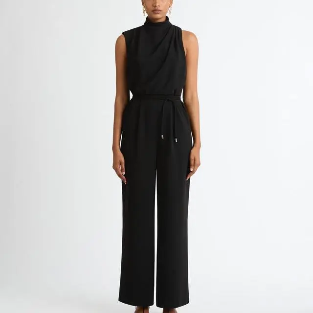 Factory custom Women's Jumpsuit Casual One Piece Outfits sleeveless Wide Leg Pants Rompers.jpg