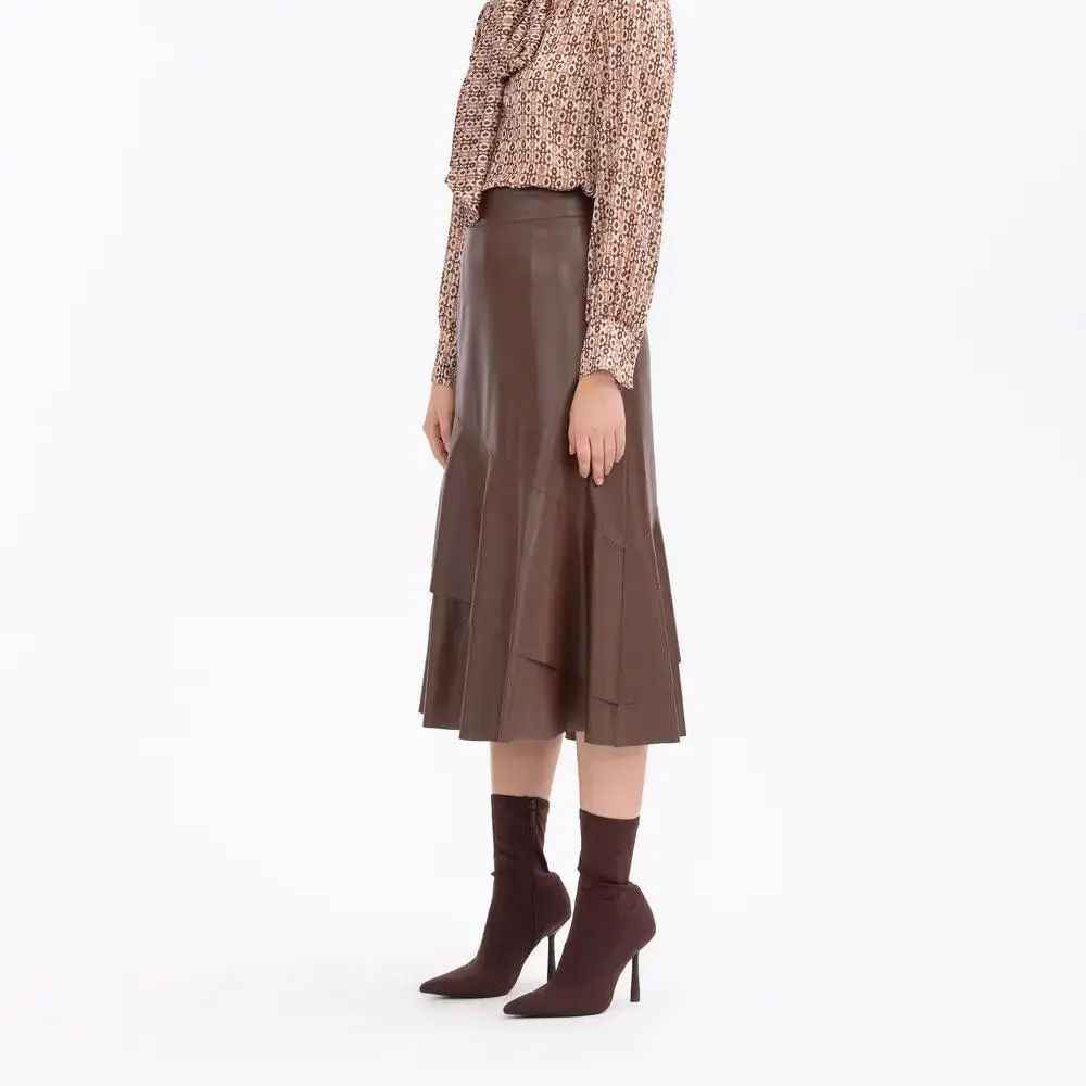 custom flounced midi length faux leather skirt (3).jpg