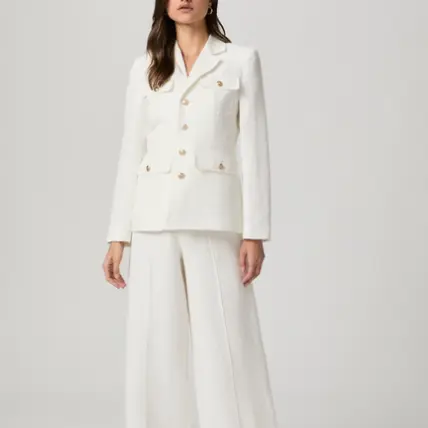 White Double - breasted Blazer