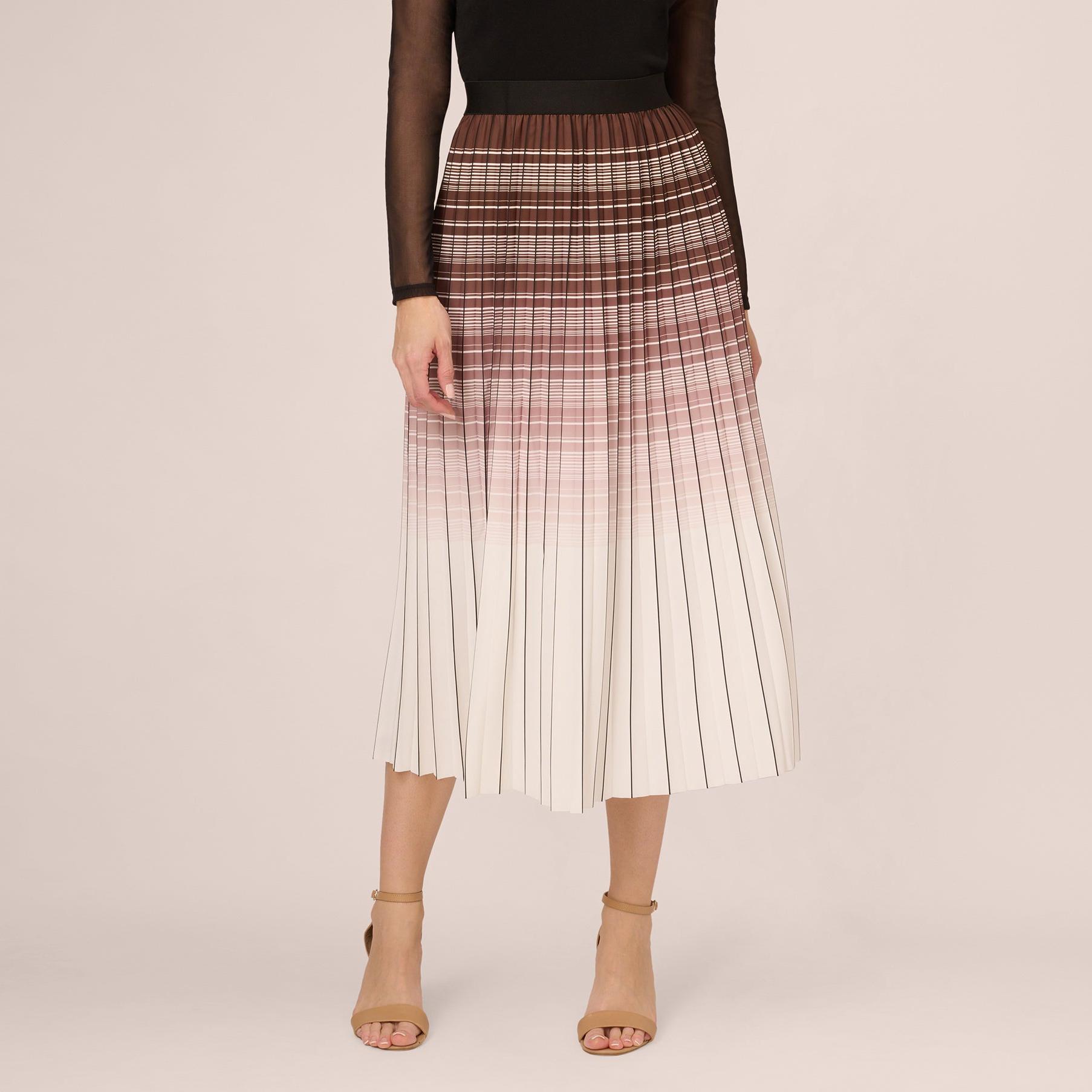 Custom Multicolor Stripe Print Pleated Midi Skirt (1).jpg