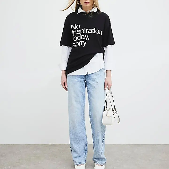 Custom Black No Inspiration Today T-Shirt